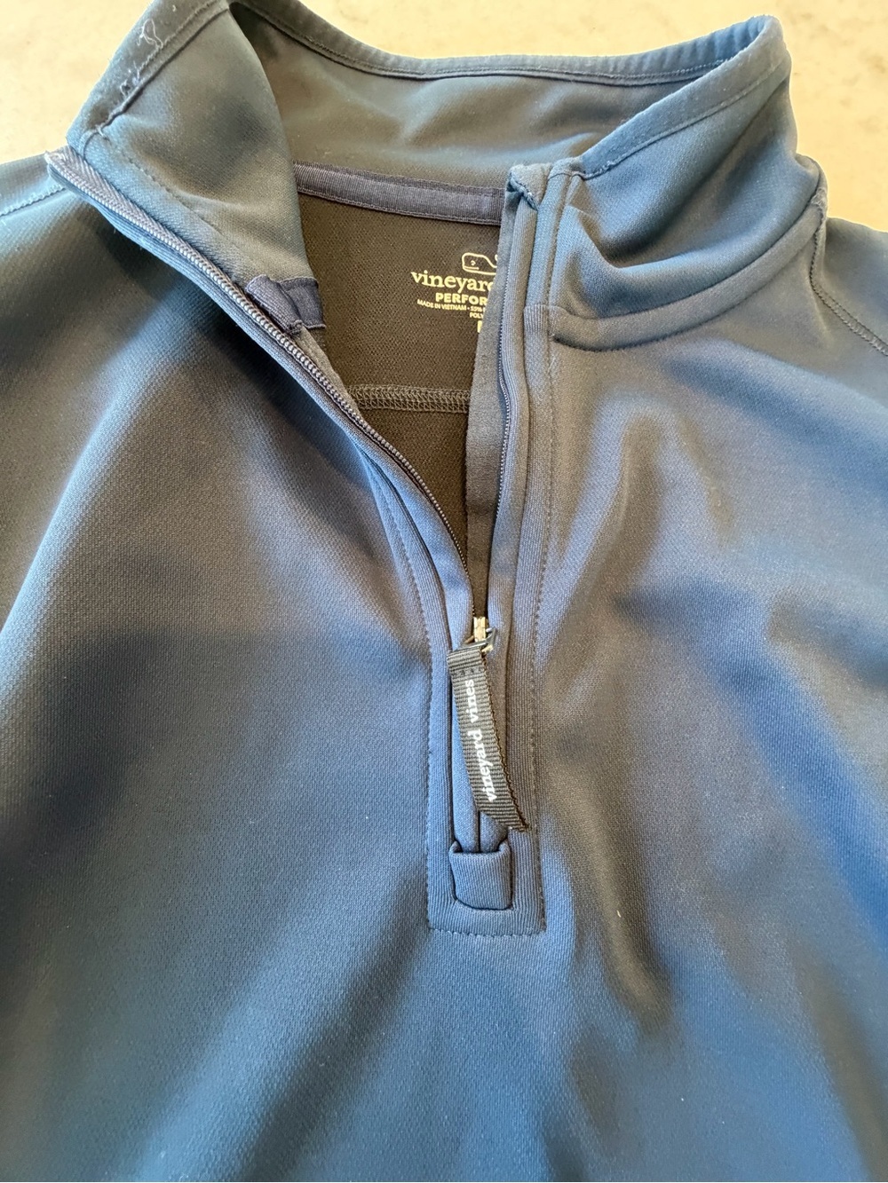VINEYARD VINESWomen's Navy Half-Zip Performance Top! M - Picture 6 of 7